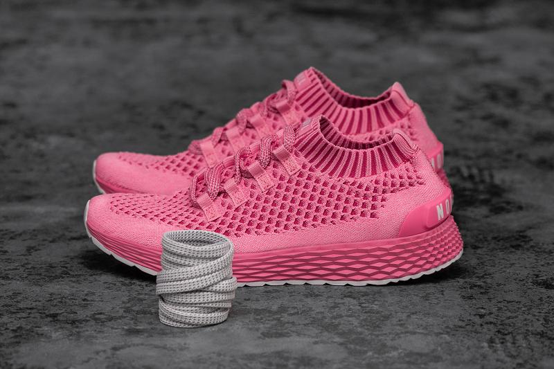 Men's Nobull Bright Knit Running Shoes Pink | SG S2040G